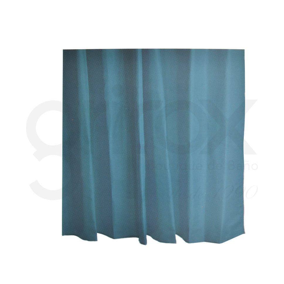Cortina Para Baño 200X180Cm Azul S/Ganchos
