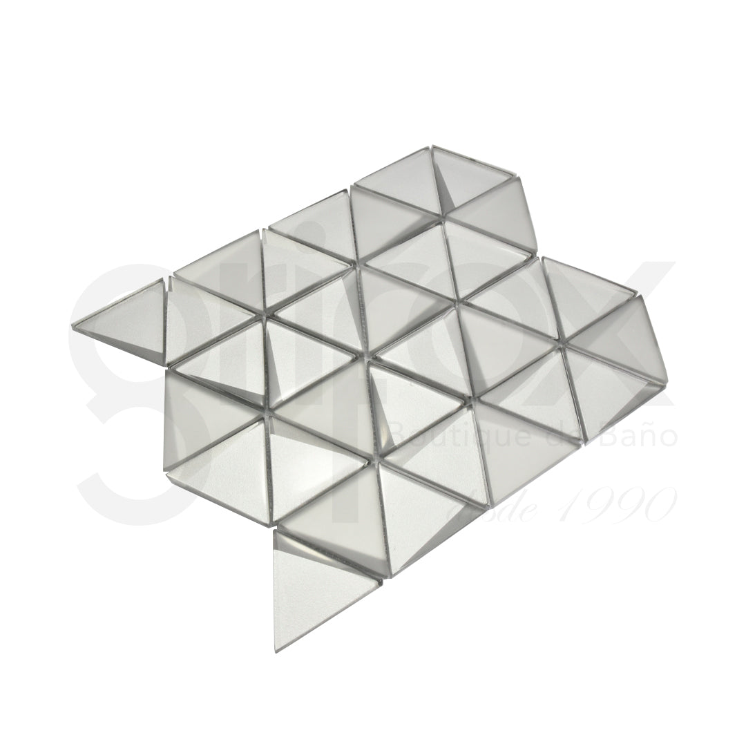 Mosaico Efecto Triangulo Silver 31*26*0.8Mm