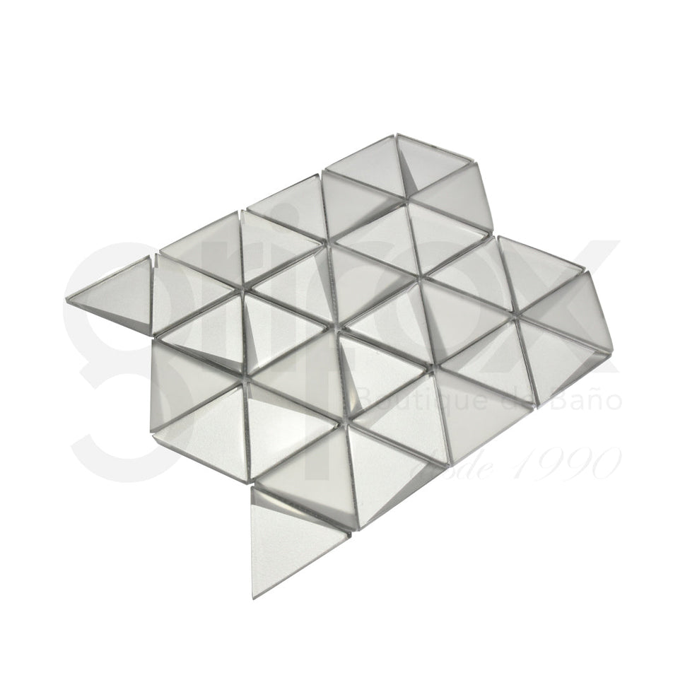 Mosaico Efecto Triangulo Silver 31*26*0.8Mm