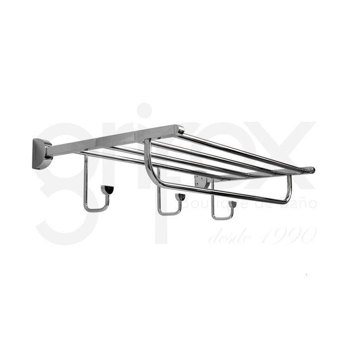 Toallero Repisa Con Percha - Cromo