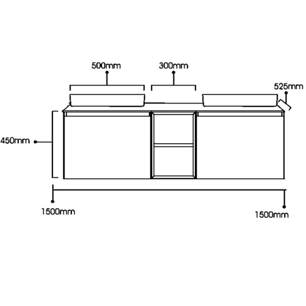 Mueble Bajo Doble Poceta Lyon