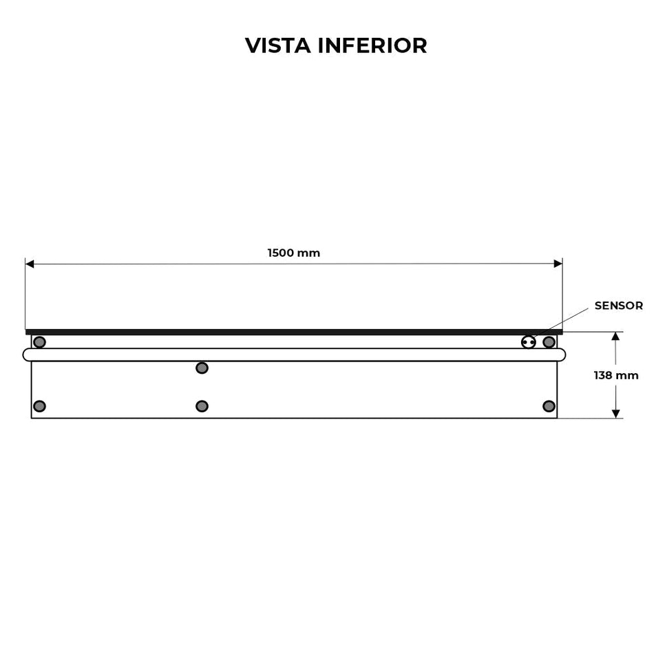 Gabinete Con Luz 1500 X700 Mm 3 Puertas, 6 Repisas En Vidrio