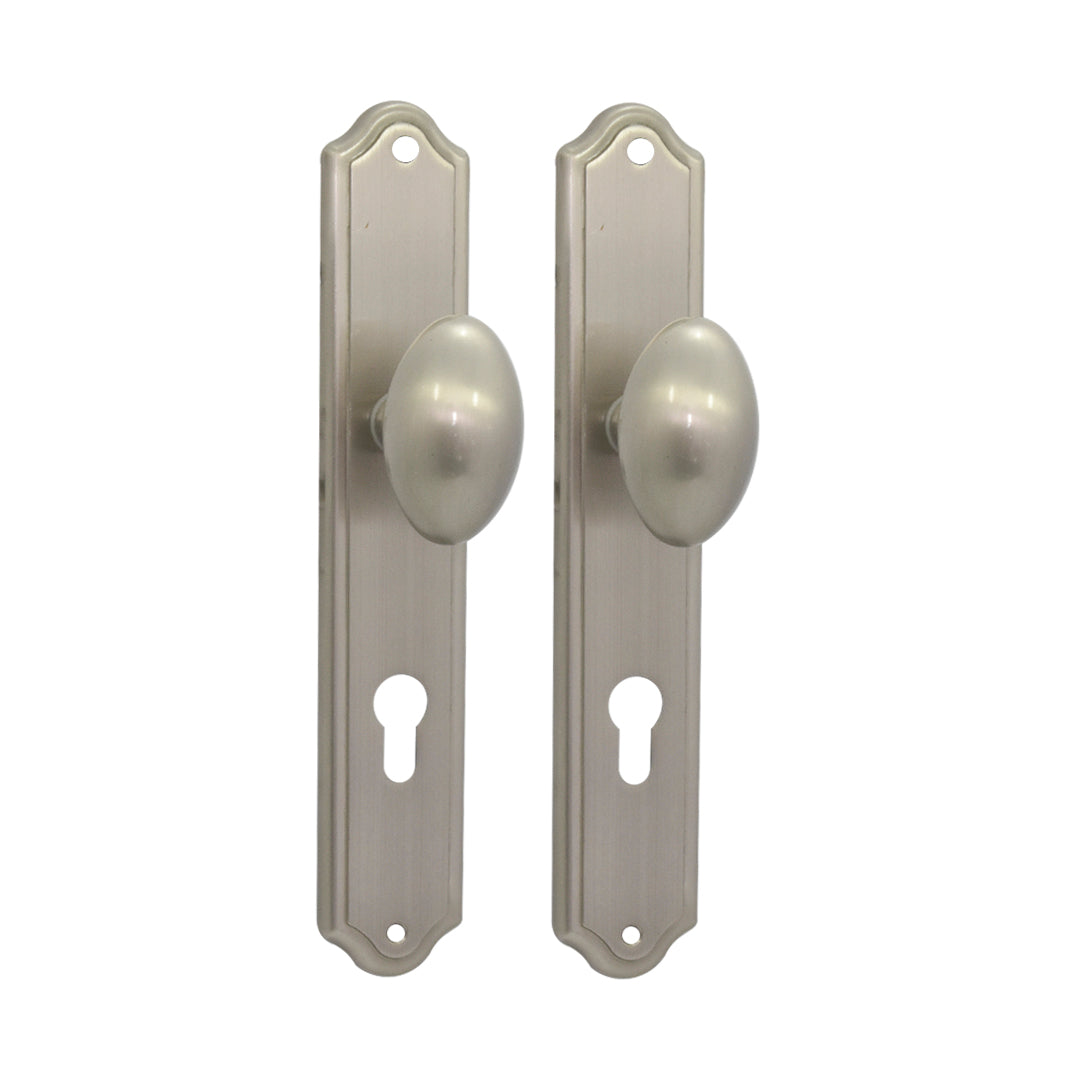 Juego Pomo Huevo Con Placa Yale Ca