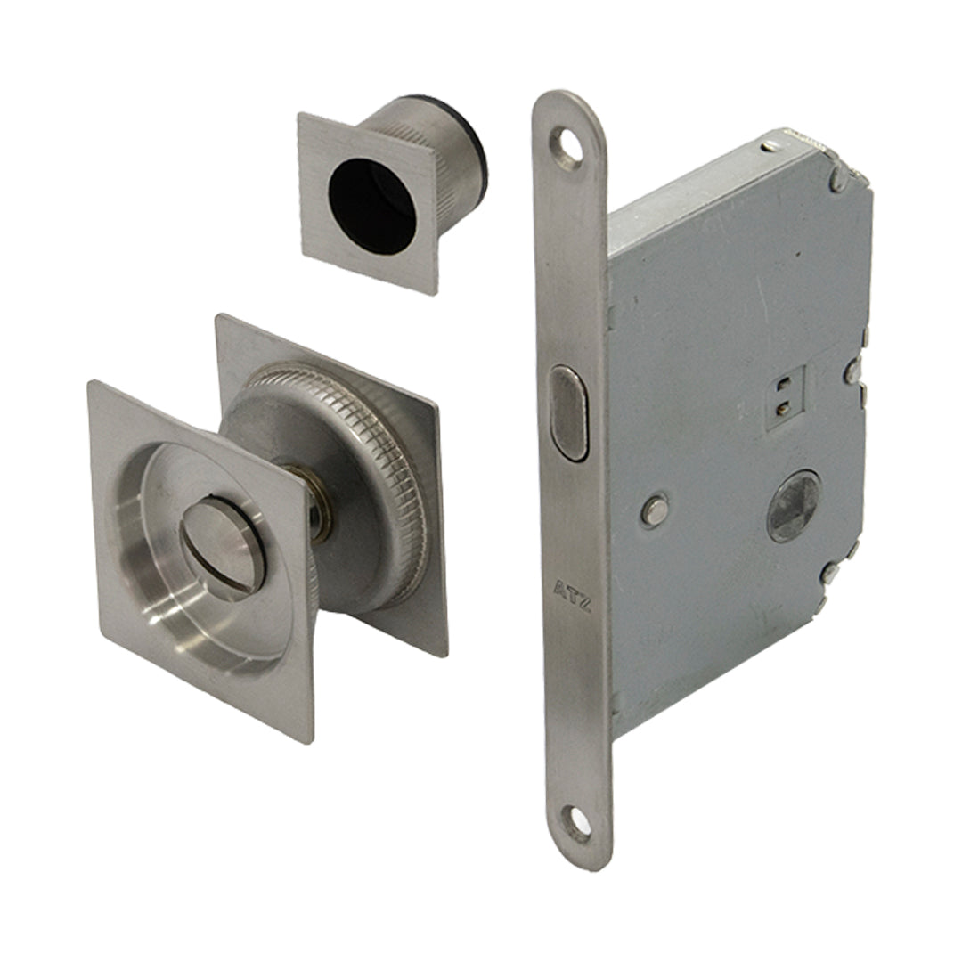 Cerradura De Gancho Baño Con Escudo Cuadrado