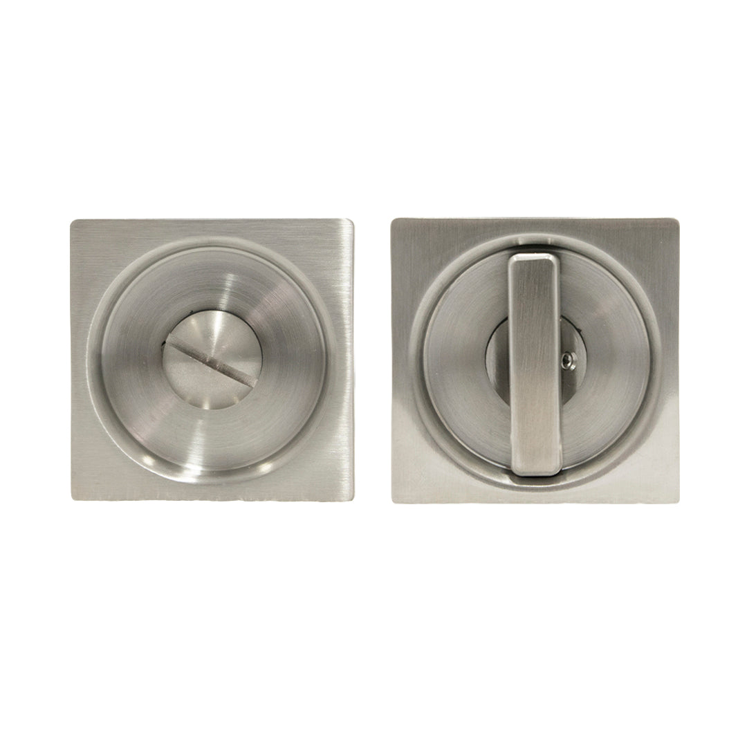 Cerradura De Gancho Baño Con Escudo Cuadrado