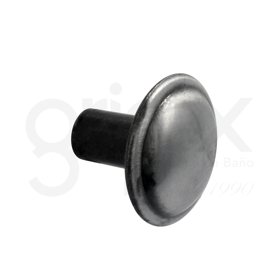 Boton Liso Zinc 1"
