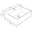 Cambiar a la imagen Lavamanos Rectangular 42X3011Cm 3