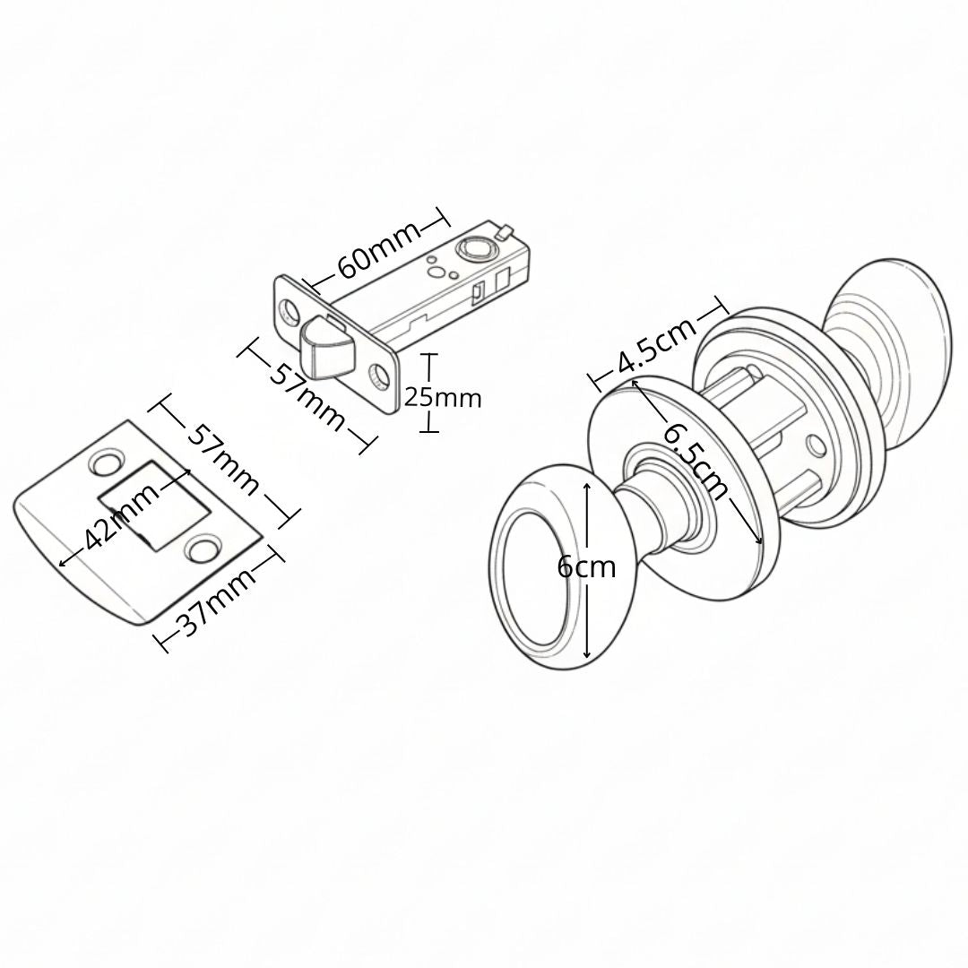 Cerradura Pomo Huevo De Paso