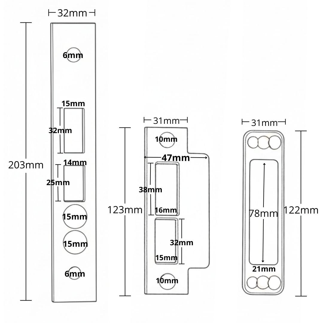 Mecanismo Cerradura Entrada Principal Sin Cilindro Sin Lengueta