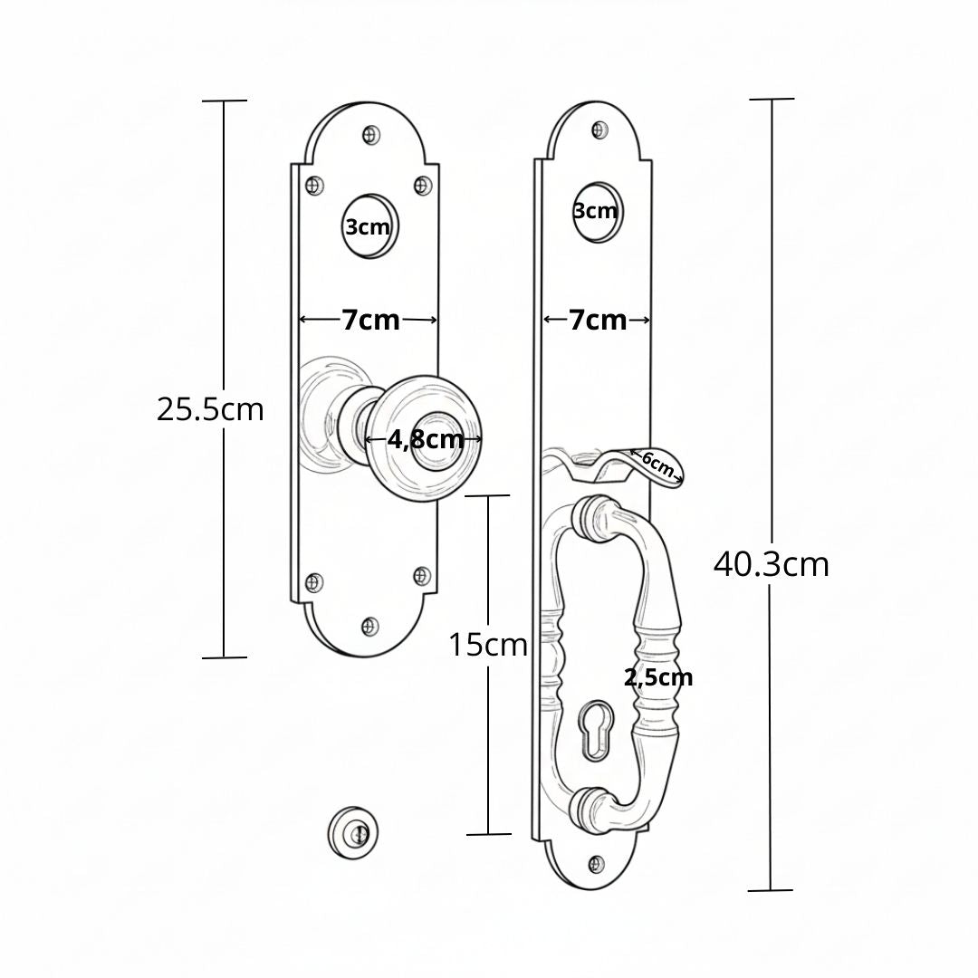 Juego Pomo/Placa Boston Entrada