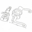 Cambiar a la imagen Cerradura Manija Con Llave Alcoba Izquierda 3