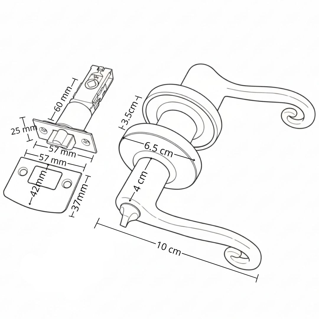 Cerradura Manija Con Llave Alcoba Izquierda