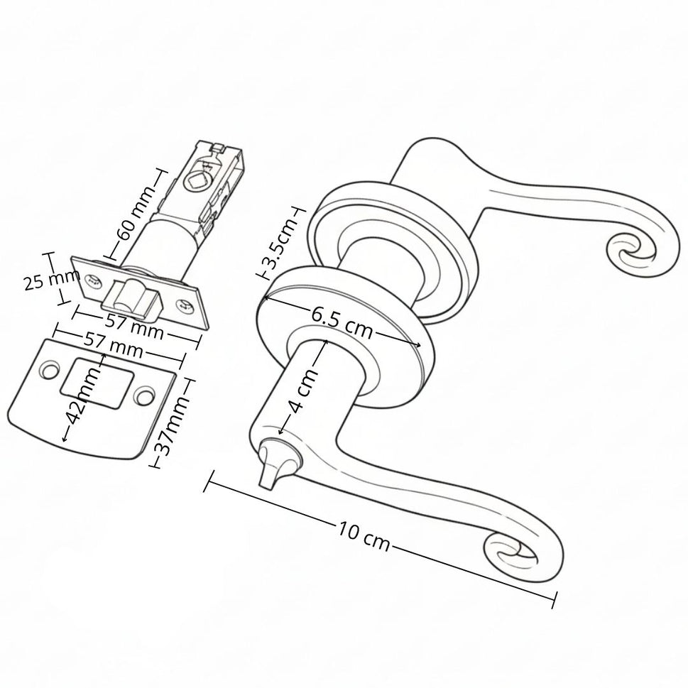 Cerradura Manija Con Llave Alcoba Izquierda