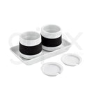 Cambiar a la imagen Juego Tazas Para Mermelada Con Bandeja 2