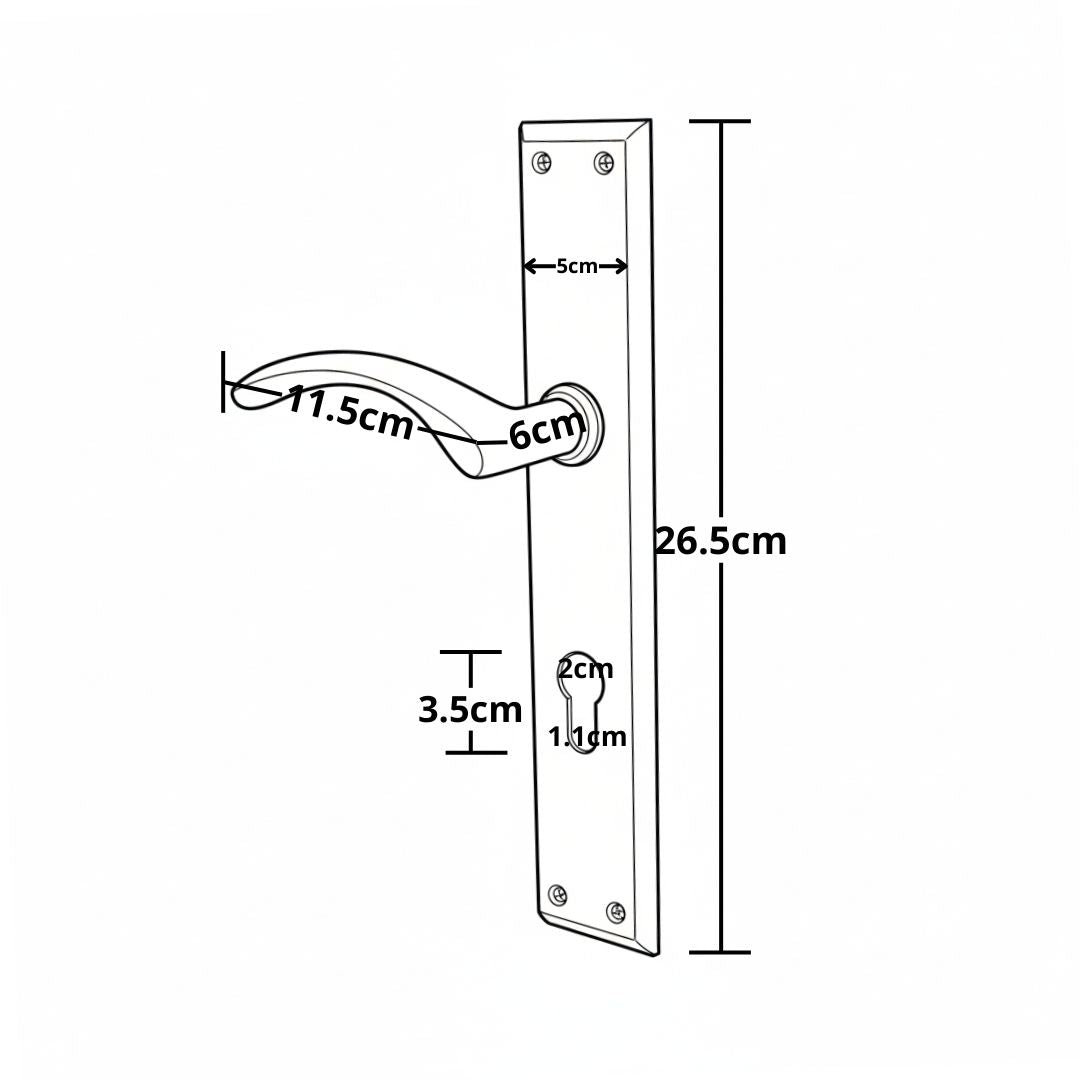 Juego Manijas+Placa Lisa Pequeña Y85