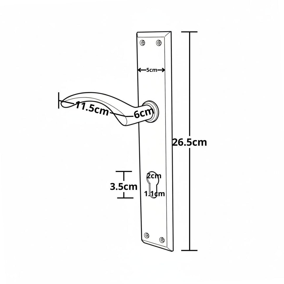 Juego Manijas+Placa Lisa Pequeña Y85
