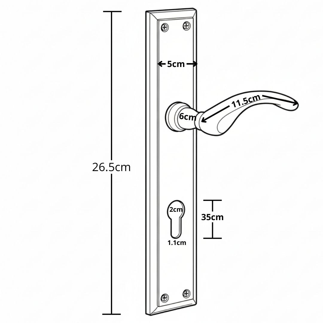 Juego Manijas+Placa Lisa Pequeña Y85