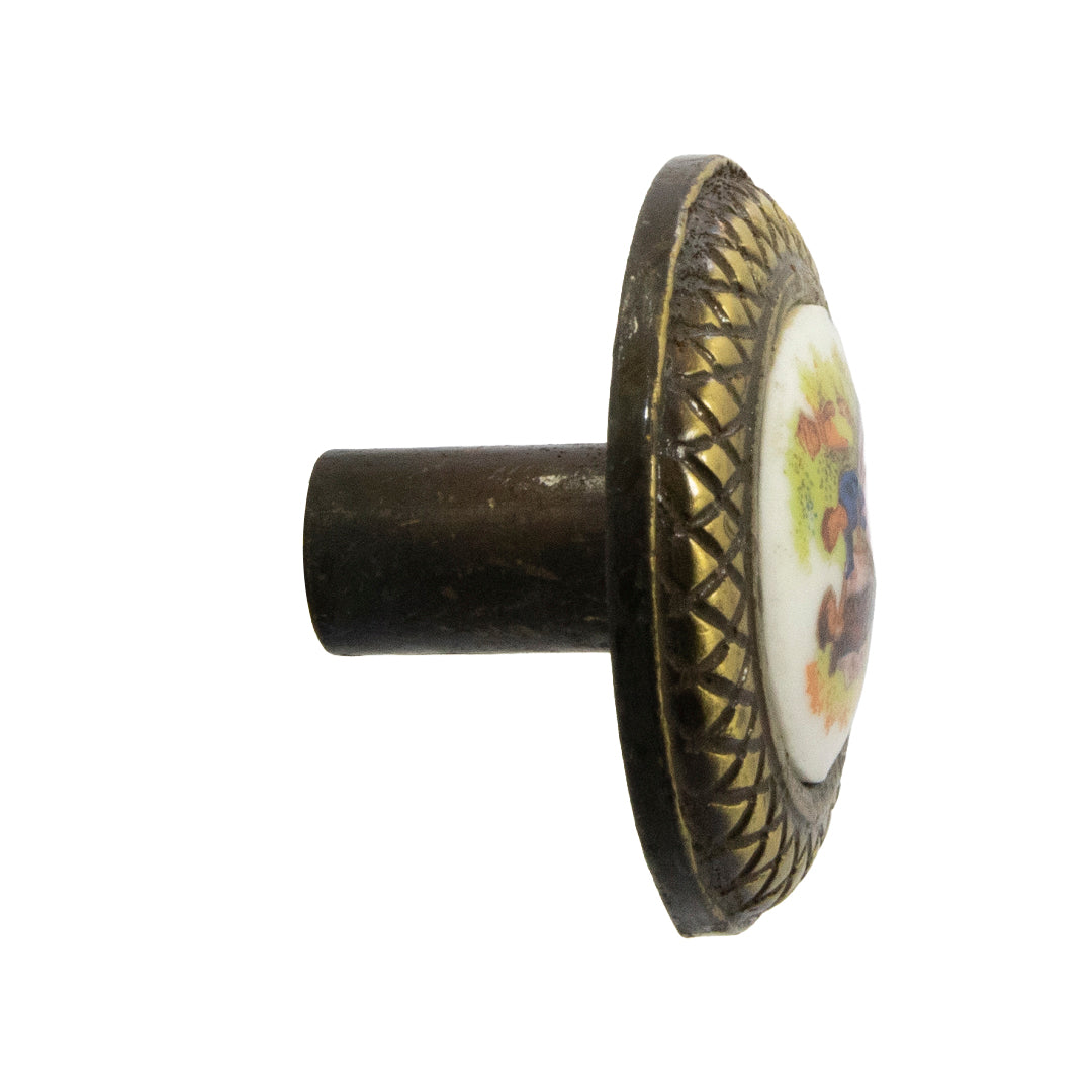 Boton Porcelana Decorada 30 Mm