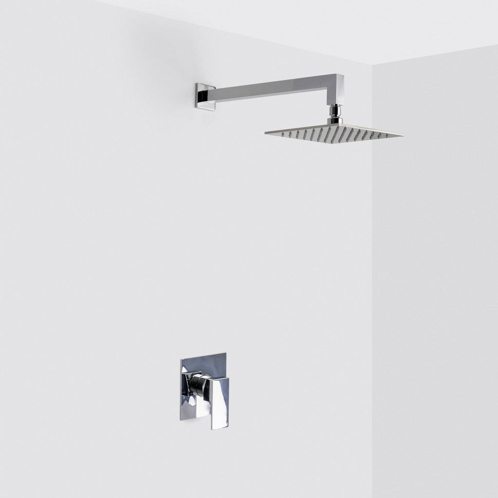 Set de Ducha Devon 1 Vía con Balance de Presión – Montaje en Pared – 8” / Cromo Pulido