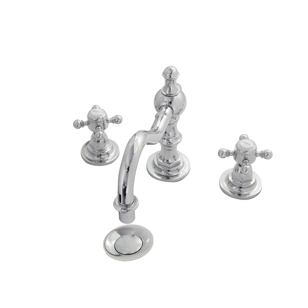 Griferia Lavamanos 8" Mandos Cruz