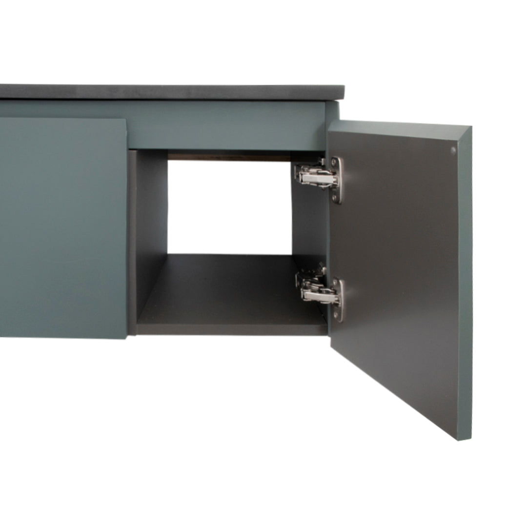 Mueble De Baño 1200X519X350Mm Lavamanos Verde Negro