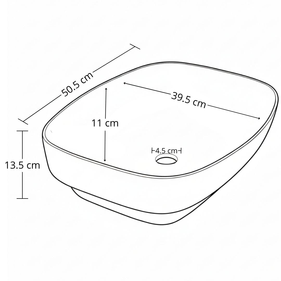 Lavamanos Semincrustar 50X38X14