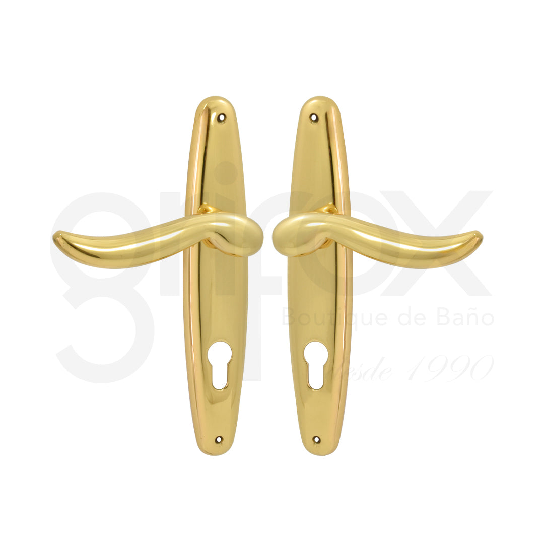 Juego Manijas Con Placa Yale Sirena
