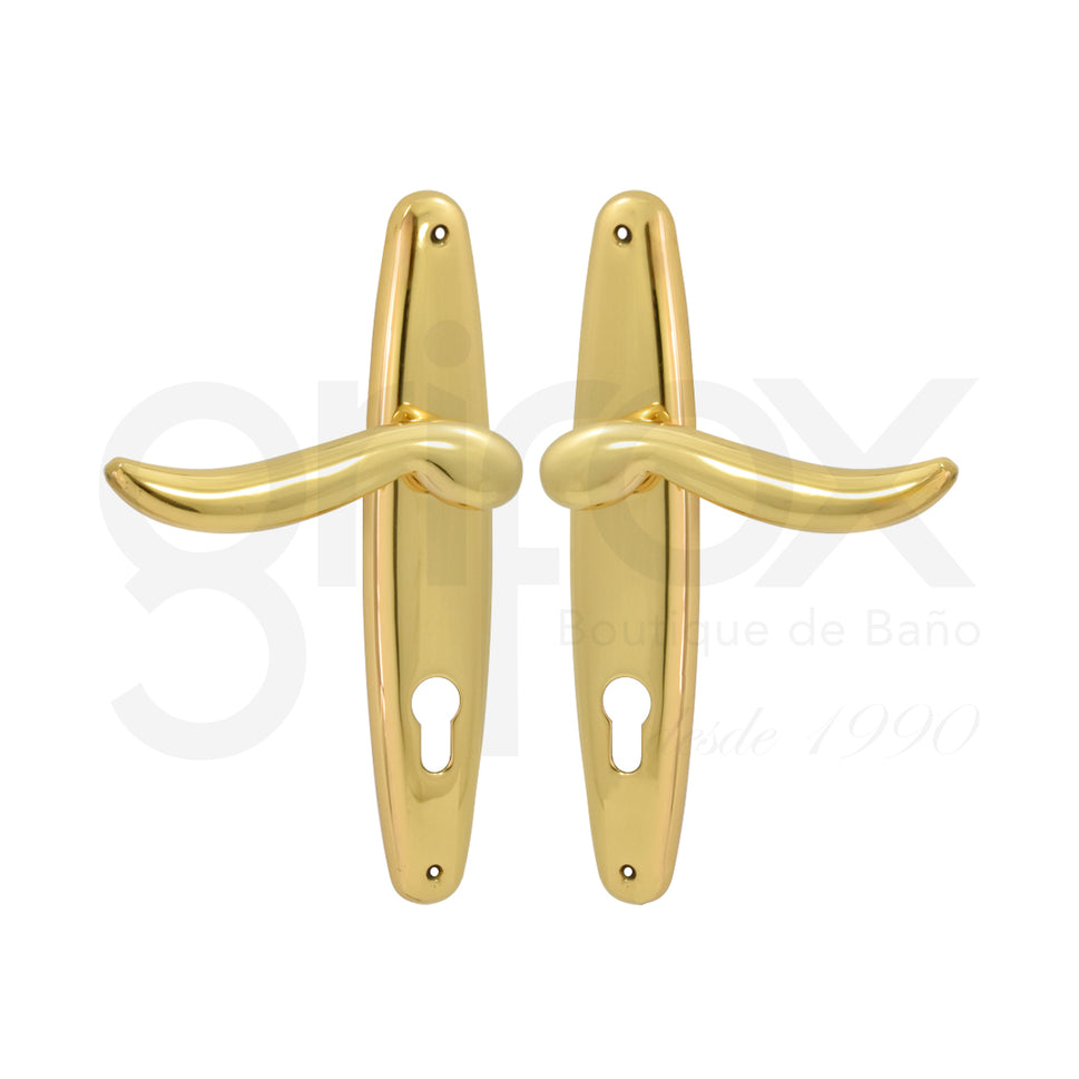 Juego Manijas Con Placa Yale Sirena