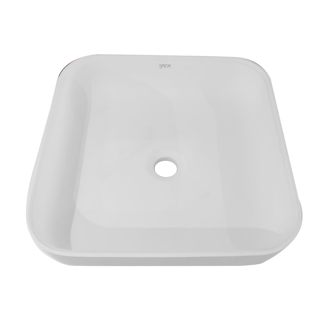 Lavamanos De Sobreponer Cuadrado 42X42X12.5Cm