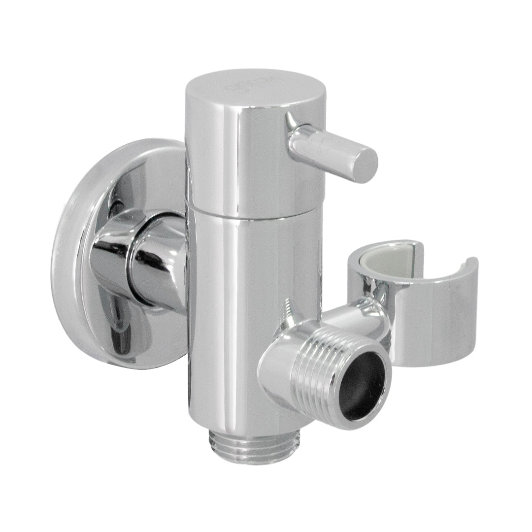 Llave Para Sanitario 2 Vias Con Soporte