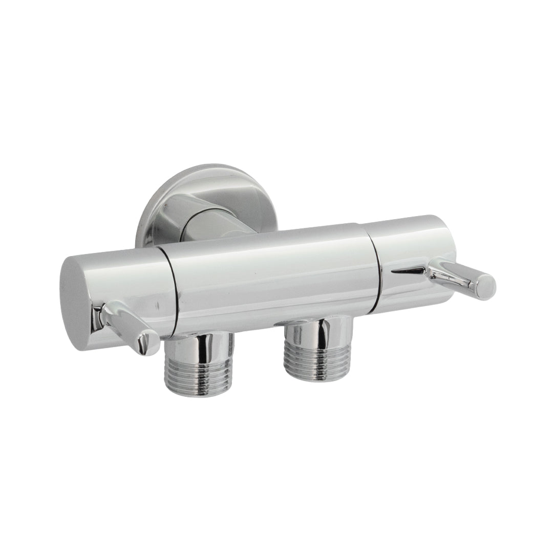 Llave De Paso 2 Salidas De 1/2 X 1/2