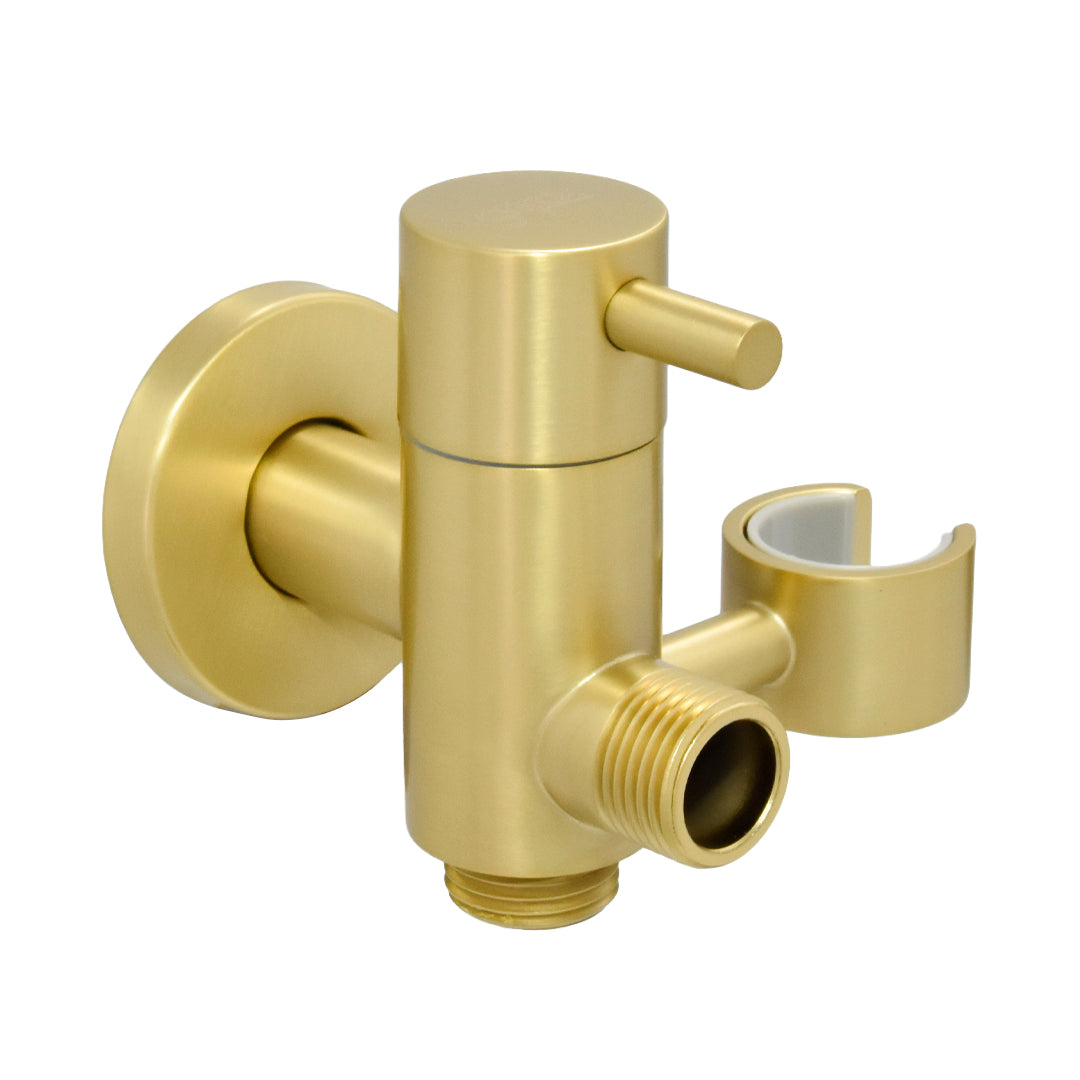 Llave Para Sanitario 2 Vias Con Soporte