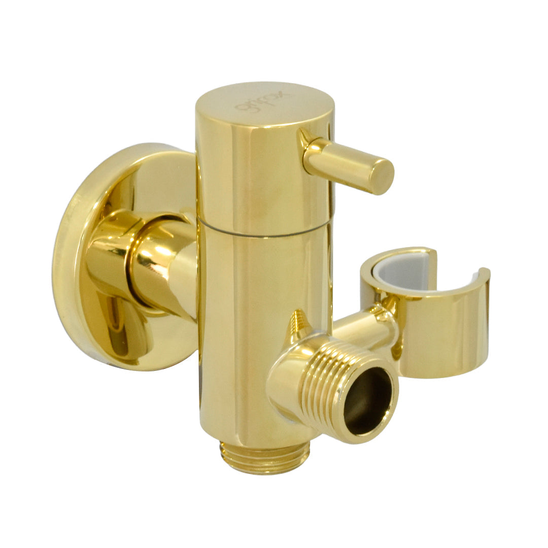 Llave Para Sanitario 2 Vias Con Soporte