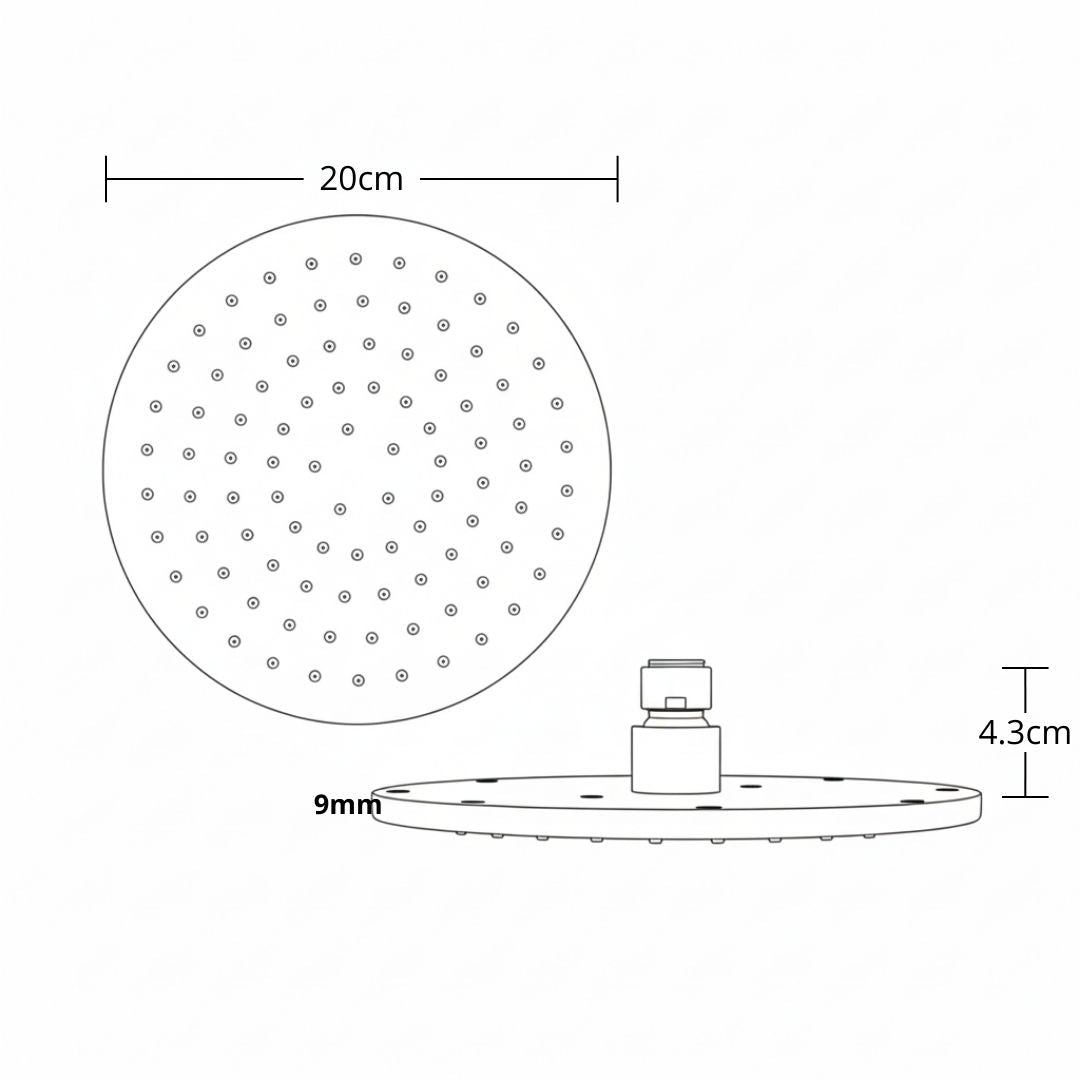 Cabeza De Ducha De 20Cm
