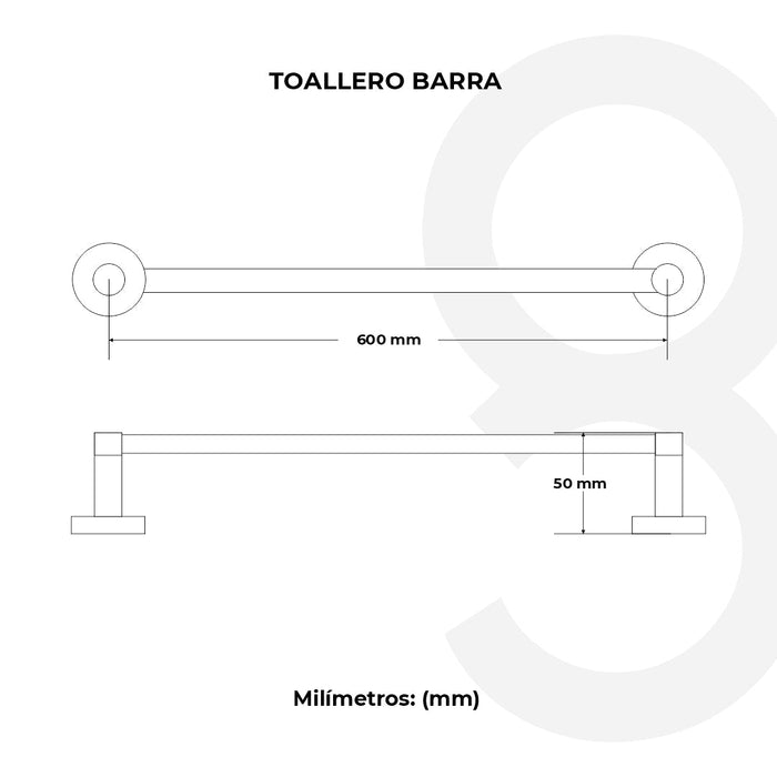 Toallero Barra 60 Cm