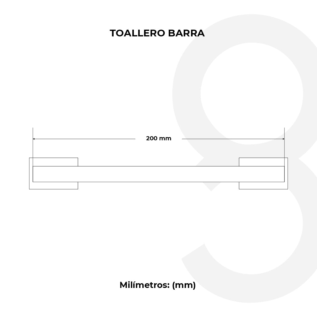Toallero Barra 45 Cm