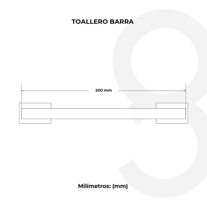 Toallero Barra 22 Cm