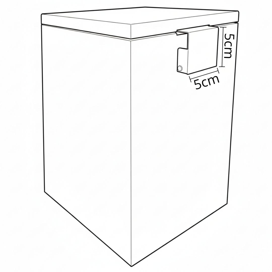 Papelera Cuadrada Con Tapa 5 Lt