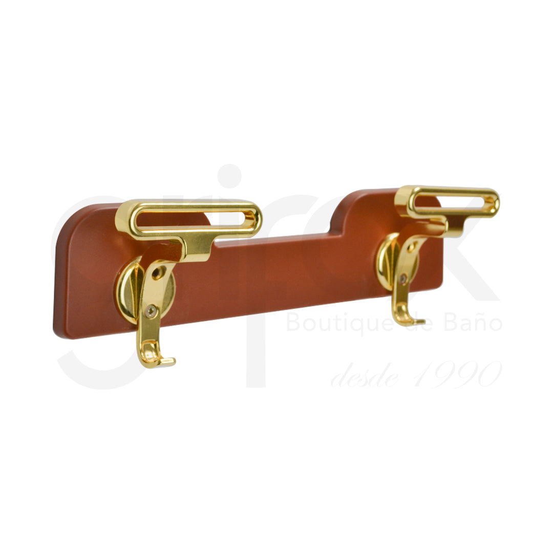 Percha Doble Dorado