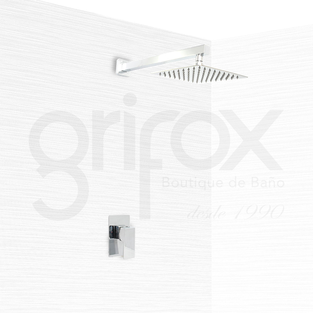 Set de Ducha Devon 1 Vía con Balance de Presión – Montaje en Pared – 8” / Cromo Pulido