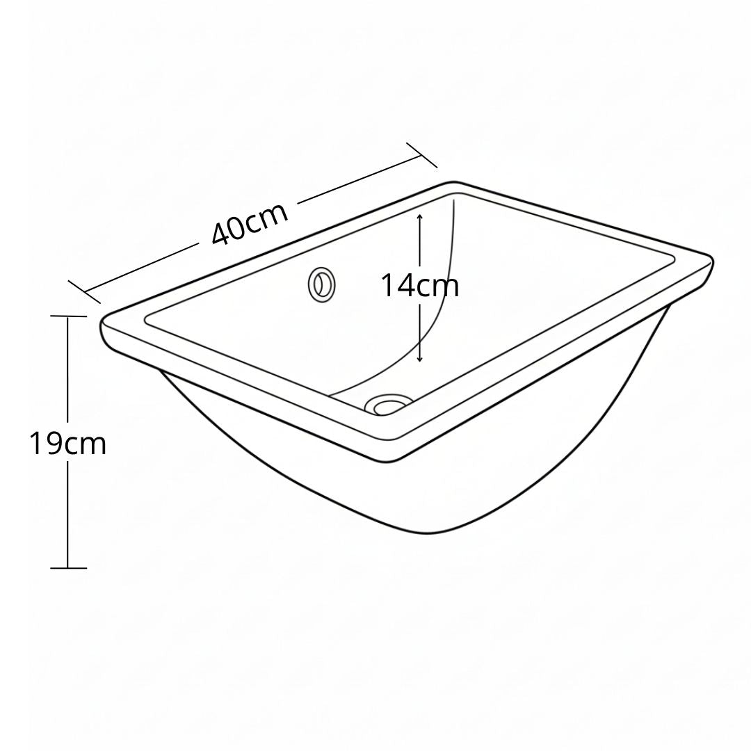 Poceta Lavamanos Incrustar 40X25X18Cm