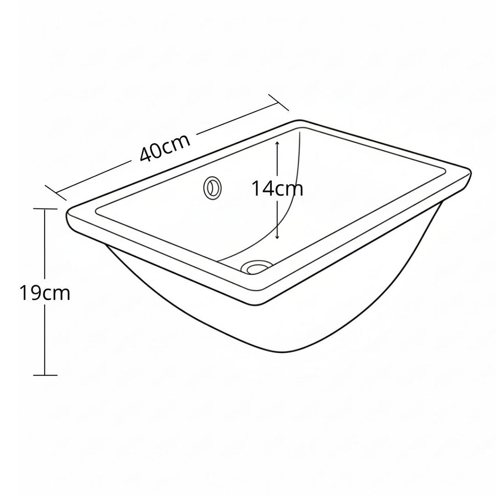 Poceta Lavamanos Incrustar 40X25X18Cm