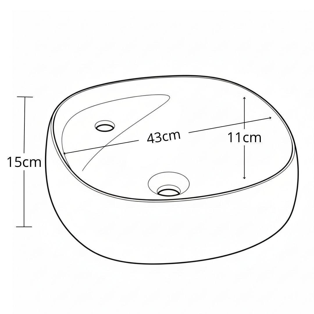 Pocera De Lavamanos De Sobreponer 44X44X15Cm