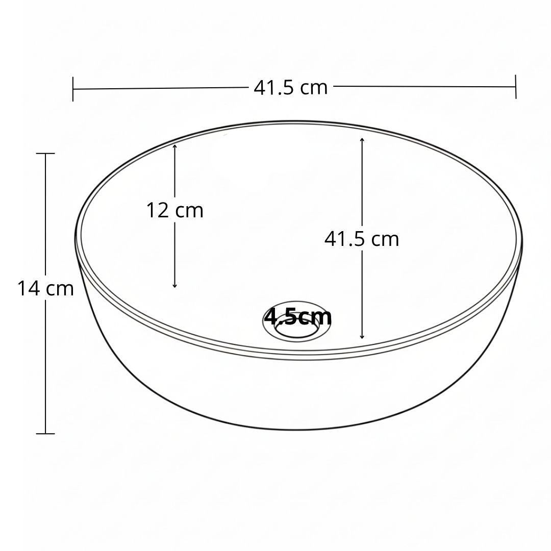 Poceta De Lavamanos De Sobreponer 42X13Cm