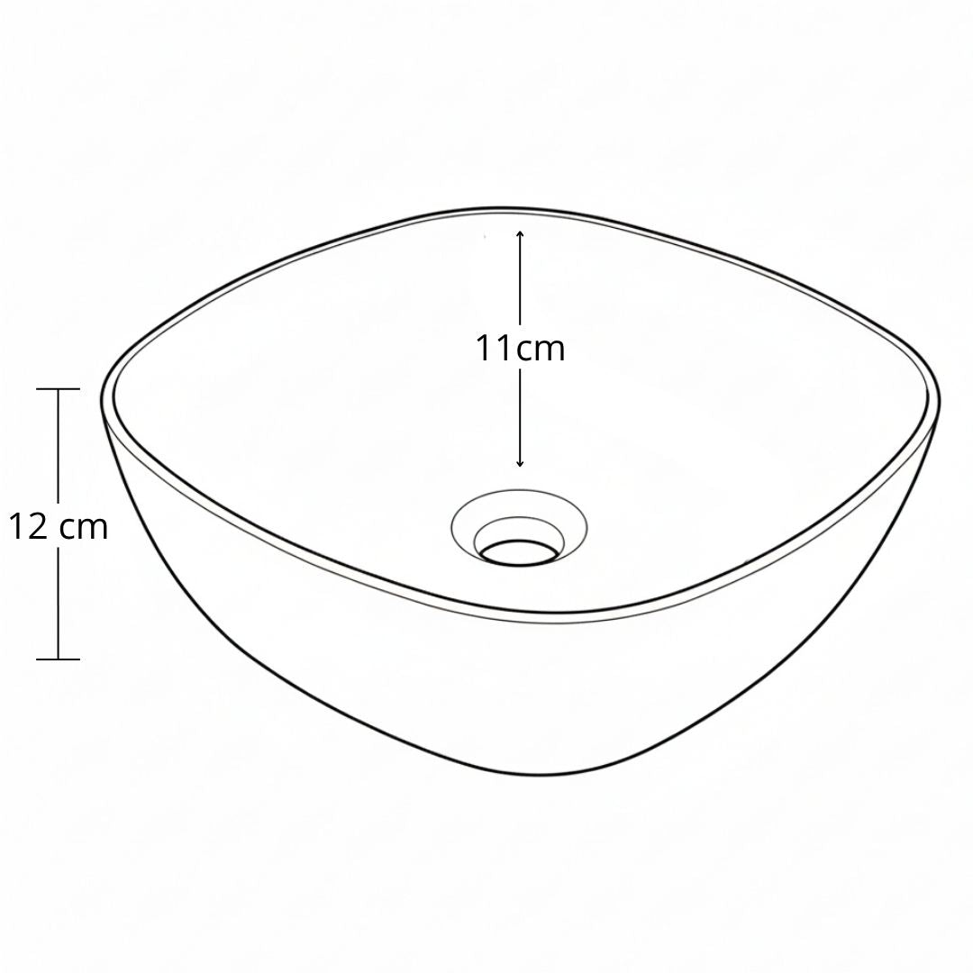 Poceta De Lavamanos De Sobreponer 37.5X37.5X12Cm