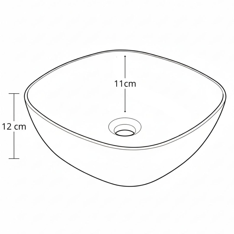 Poceta De Lavamanos De Sobreponer 37.5X37.5X12Cm