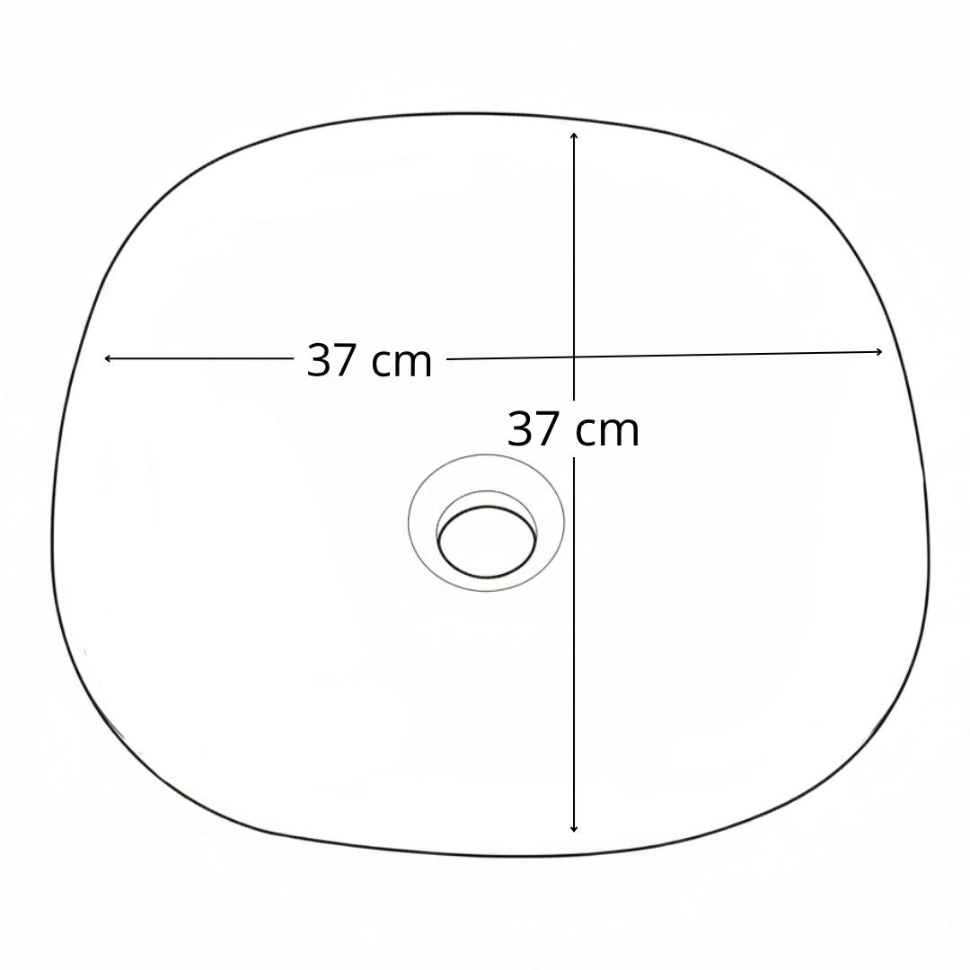 Poceta De Lavamanos De Sobreponer 37X37X11Cm