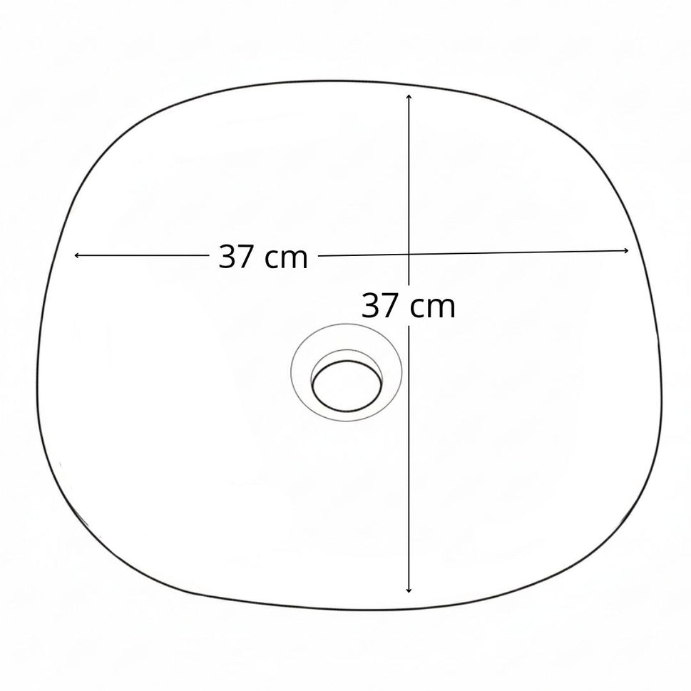 Poceta De Lavamanos De Sobreponer 37X37X11Cm