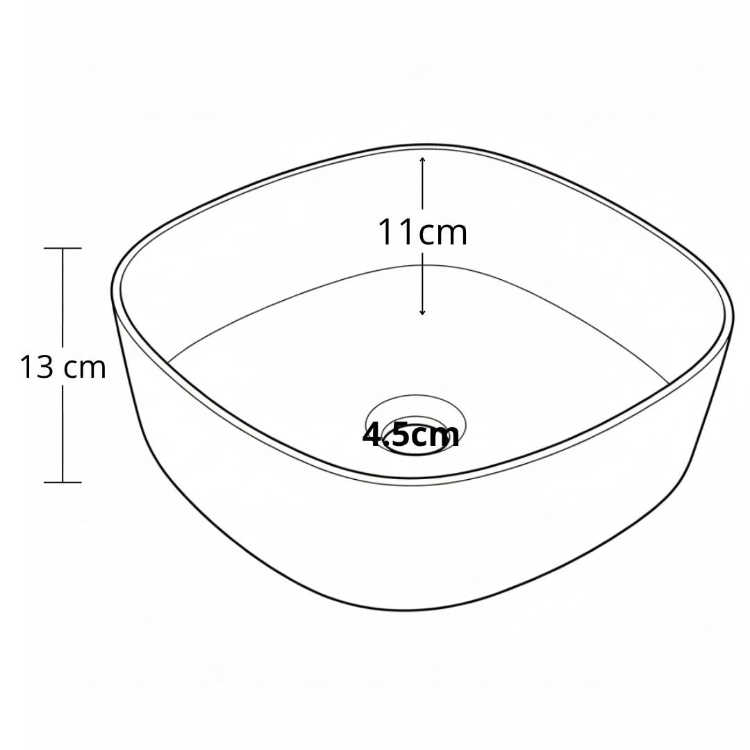 Poceta De Lavamanos De Sobreponer 37X37X11Cm
