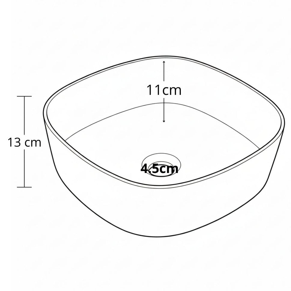 Poceta De Lavamanos De Sobreponer 37X37X11Cm